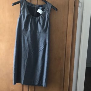 Gray j.Crew super 120’s sheath dress ruched neck 4